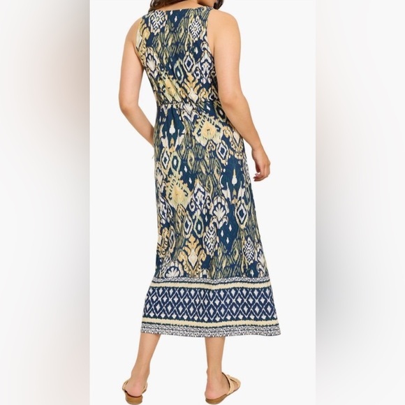 TOMMY BAHAMA Vista Cove Small Sleeveless Midi Dress in Island Navy - Picture 2 of 12